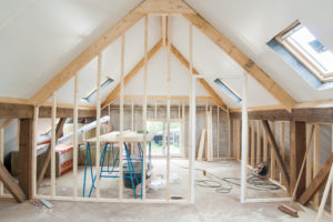 attic home renovation in progress 