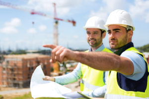 commercial contractors  building a new rec center for the city's youth